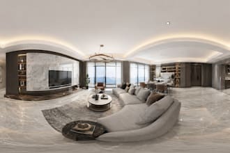 render photorealistic 360 VR panoramas and virtual interior walkthroughs