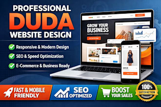 design and build a high converting duda website with SEO  mobile optimization