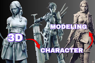 do 3d character sculpting for 3d printing, stl, zbrush, miniature, action figure
