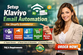 setup flows email automation email marketing klaviyo for shopify ecommerce store