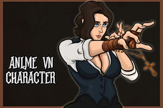 create anime characters for visual novels and games