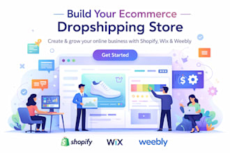 build shopify wix weebly ecommerce dropshipping store