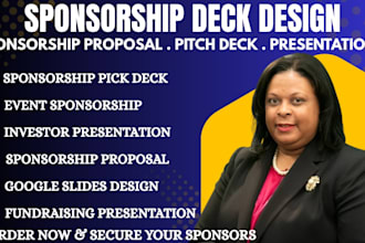 design a professional sponsorship deck, proposal, and pitch presentation