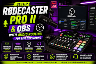 setup rodecaster pro ii and obs with audio routing for live streaming