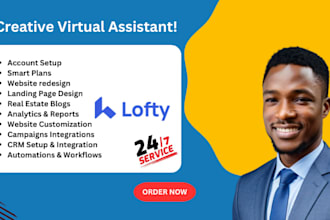 set up lofty CRM for real estate lead generation, automation, lofty website SEO