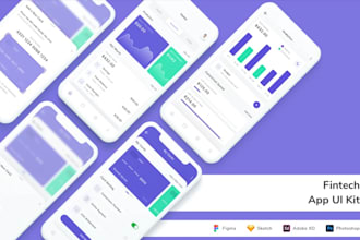design ui ux for fintech app, wallet app, bill payment app