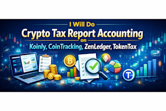 do crypto tax report accounting on koinly, cointracking, zenledger, tokentax