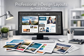 professional indesign layout for print, web and digital publishing