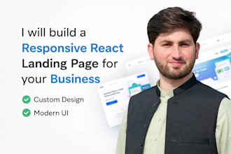 build a responsive react landing page for your business