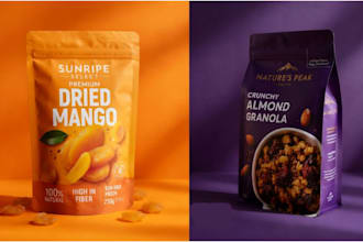 design premium pet food product packaging, standup pouch, mylar bag, box design
