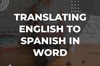 translate english to spanish and spanish to english manually