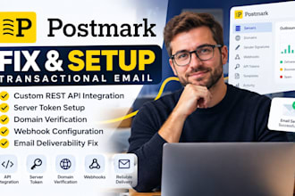 fix postmark custom rest API postmark server token domain verification webhook
