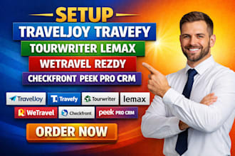 setup traveljoy travefy tourwriter lemax wetravel rezdy checkfront peek pro crm