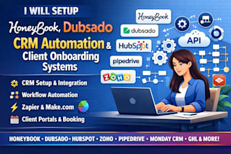 do honeybook dubsado crm acuity scheduling jobber 17hats booking system zoho crm
