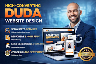 develop a modern duda website with responsive design and lead generation