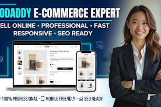 design and build a godaddy ecommerce website for your store