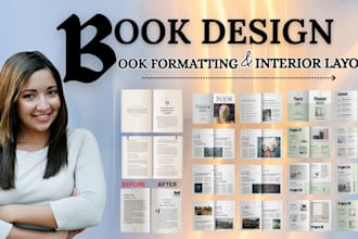 do book interior layout design, book and ebook formatting, canva book design