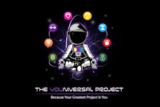 design astronomical wellness coach logo