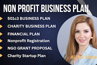 write a nonprofit business plan with financial projections for startup founders