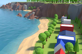 design voxel, low poly and 3d environments, vrchat world for vr and games, unity