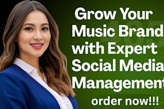 be your music social media manager for music artist dj content creator and brand