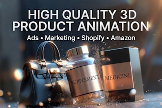 create high quality 3d product animation video for ads and marketing