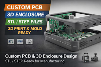 design custom pcb 3d enclosure product electronics case for 3d printing, molding