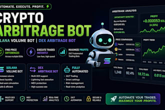 setup crypto arbitrage bot, arbitrage bot, dex arbitrage bot, solana volume bot