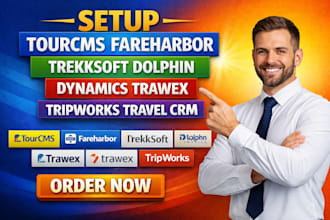 setup tourcms fareharbor trekksoft dolphin dynamics trawex tripworks travel crm
