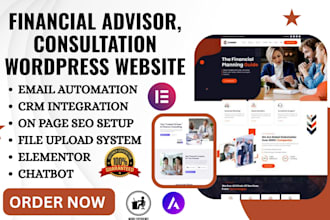 design financial advisor wordpress website with portal, automation and leads
