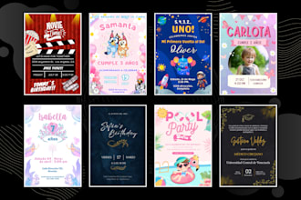 design invitations for birthdays, weddings or any event