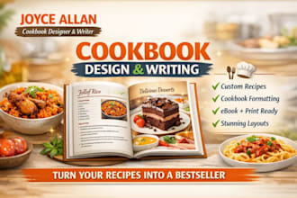 format, design and publish your cookbook recipe book for KDP print and ebook