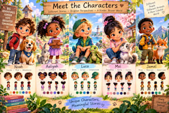 children story book illustration children story children story book illustration