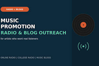 promote your music through online radio, college stations and music blogs