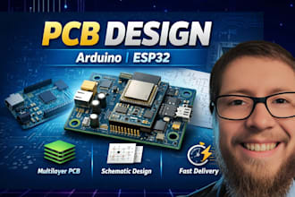 design multilayer pcb schematic and layout for arduino esp32