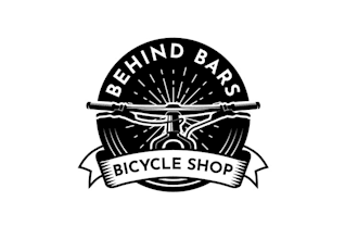 design behind bars bicycle shop logo
