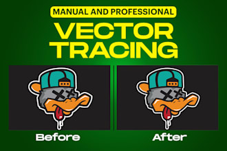 manual vector tracing, vectorize logo in adobe illustrator