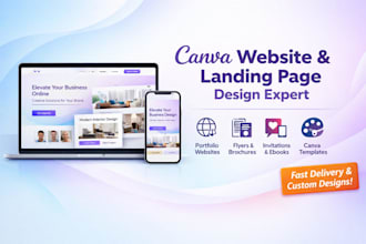 design redesign canva website webflow website framer landing page ugc portfolio