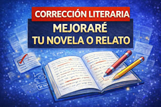 corregiré y mejoraré tu novela con enfoque narrativo