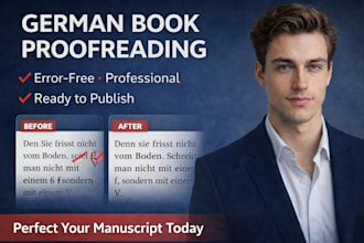 proofread german novel beta read romance fantasy nonfiction memoir book editing