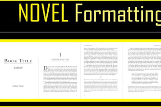 do novel formatting and pagination for ingramspark