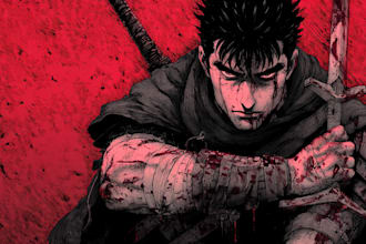 draw manga page custom dark berserk style art