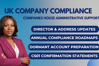 prepare UK company compliance documents and administrative filings
