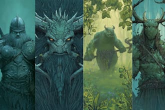 illustrate fantasy art creatures and characters