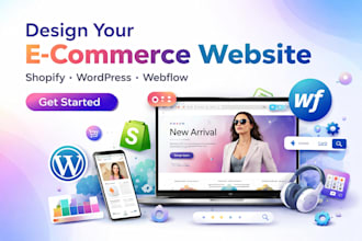 design shopify wordpress webflow ecommerce website