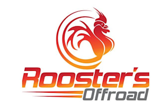 design mascot unique roosters offroad logo