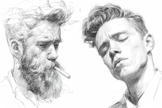 draw pencil sketch portraits and illustration