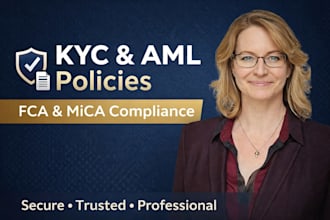 write kyc and aml policies, fca and mica compliance for crypto and nft projects