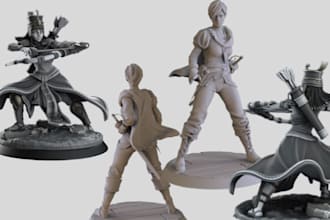3d print and paint custom miniatures, figurines and resin tabletop models