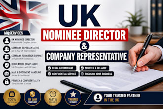 provide UK nominee director and company representative service for UK company